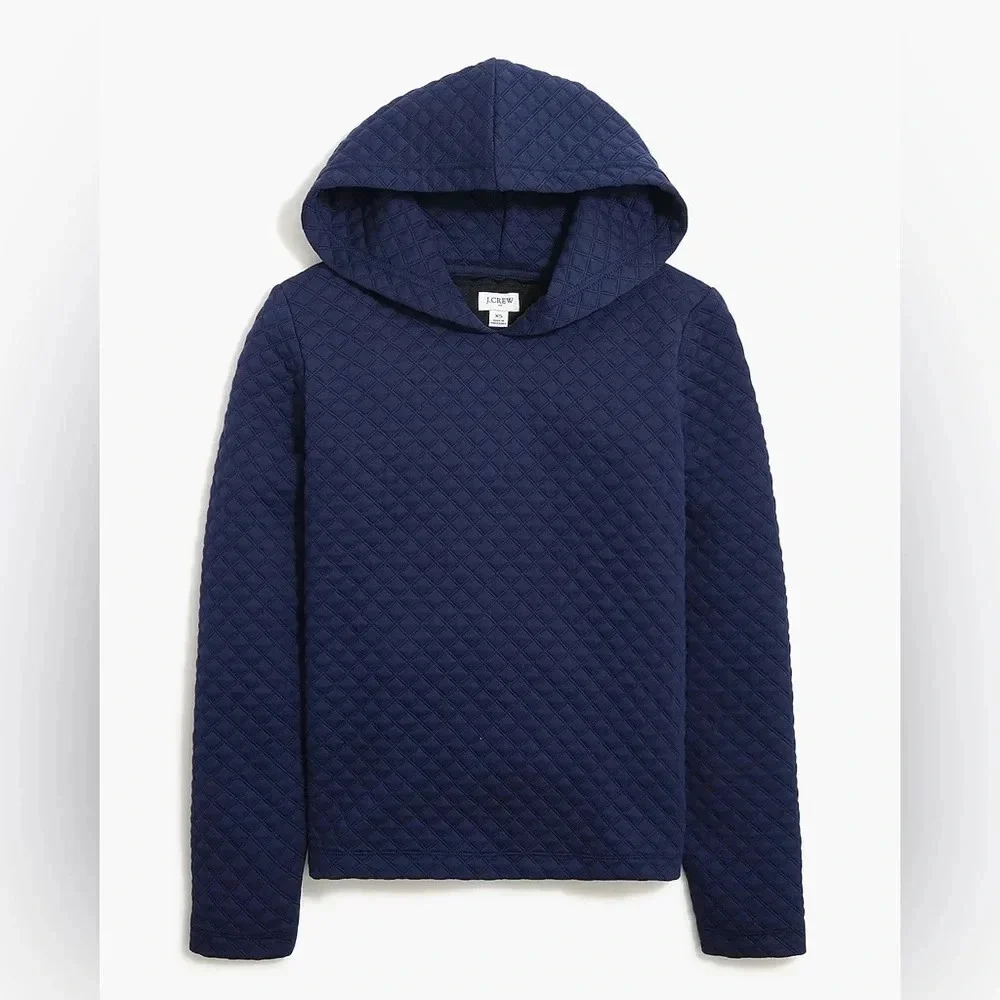 J. Crew navy quilted hoodie sz xxs